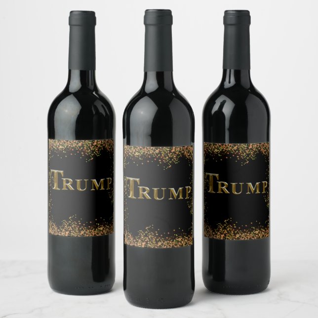 ETIQUETA PARA BOTELLA DE VINO TRUMP (Botellas)