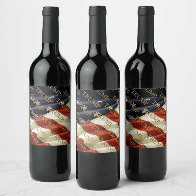 ETIQUETA PARA BOTELLA DE VINO TRUMP (Botellas)
