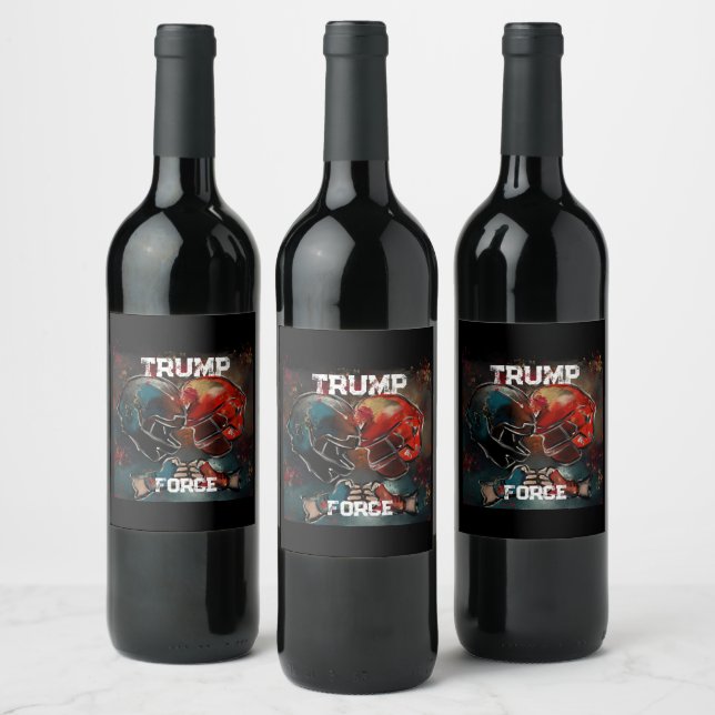 ETIQUETA PARA BOTELLA DE VINO TRUMP (Botellas)