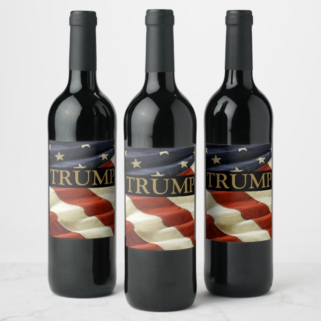 ETIQUETA PARA BOTELLA DE VINO TRUMP (Botellas)