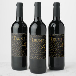 ETIQUETA PARA BOTELLA DE VINO TRUMP