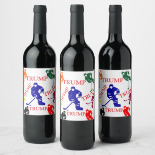 ETIQUETA PARA BOTELLA DE VINO TRUMP