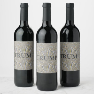 ETIQUETA PARA BOTELLA DE VINO TRUMP