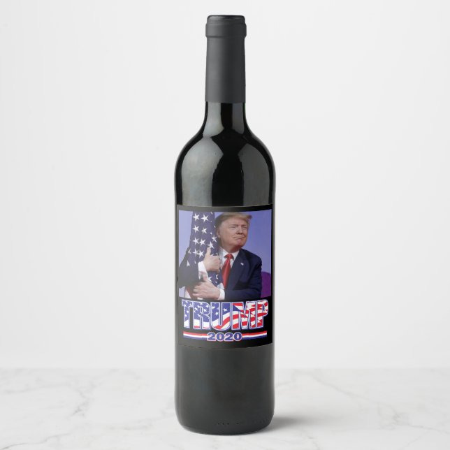 Etiqueta Para Botella De Vino Trump 2020 (Anverso)