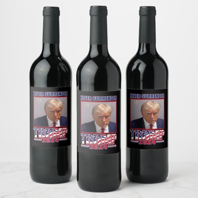 Etiqueta Para Botella De Vino Trump 2024 (Botellas)