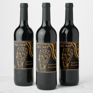 ETIQUETA PARA BOTELLA DE VINO TRUMP 2024