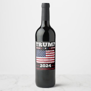 Etiqueta Para Botella De Vino Trump 2024