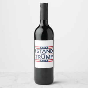 Etiqueta Para Botella De Vino Trump 2024 Me apoyo en Trump Apoyo al Presidente