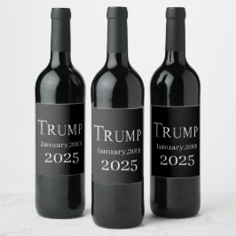 ETIQUETA PARA BOTELLA DE VINO TRUMP 2025