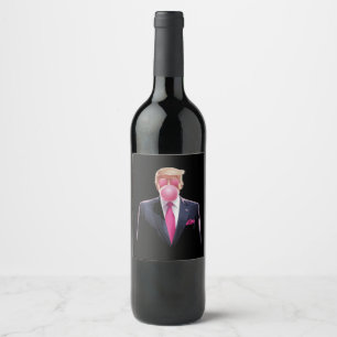 Etiqueta Para Botella De Vino Trump Bubble Gum