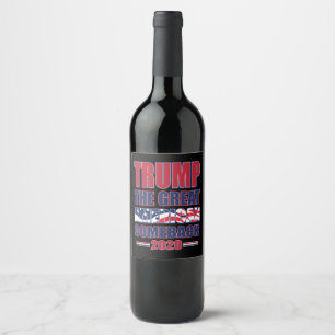 Etiqueta Para Botella De Vino Trump el gran regreso de Estados Unidos