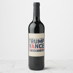 Etiqueta Para Botella De Vino Trump Ganó Elección 2024 Presidente Trump Vance