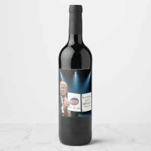 Etiqueta Para Botella De Vino Trump Gran Boda Asombroso