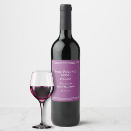 Etiqueta Para Botella De Vino Tu etiqueta privada de vino de ciruela salvaje cas