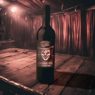 Etiqueta Para Botella De Vino Twisted Trickster payaso