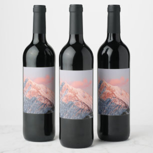 Etiqueta Para Botella De Vino Última luz solar en la montaña Storžič, Eslovenia