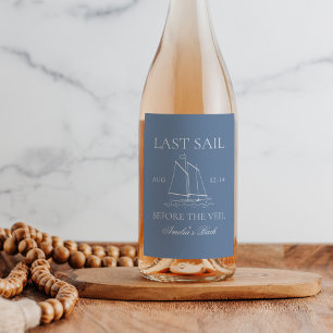 Etiqueta Para Botella De Vino Última Vela Antes del Fin de Semana de Despedida d