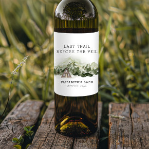 Etiqueta Para Botella De Vino Último Sendero Antes del Fin de Semana de Despedid