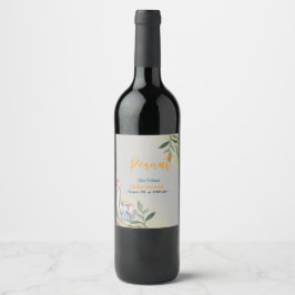 Etiqueta Para Botella De Vino Un cacahuete dulce está en camino