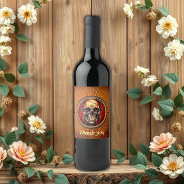 Etiqueta Para Botella De Vino Un cráneo