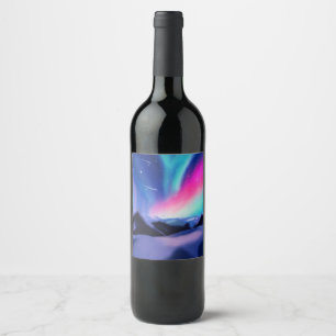 Etiqueta Para Botella De Vino Un Millón de Aurora Dreams Wine Label