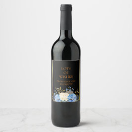 Etiqueta Para Botella De Vino Un montón de bonitos vegetales con vino floral