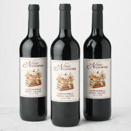 Etiqueta Para Botella De Vino Un Nuevo Capítulo Fiesta de Despedida de Soltera C