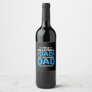 Etiqueta Para Botella De Vino Un regalo divertido de voleibol para hombres y muj
