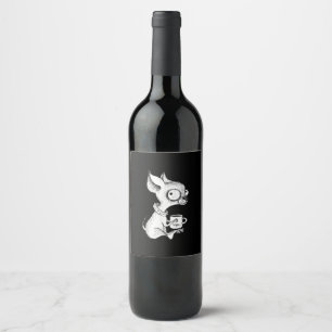 Etiqueta Para Botella De Vino Un regalo único de Chihuahua para amantes del café