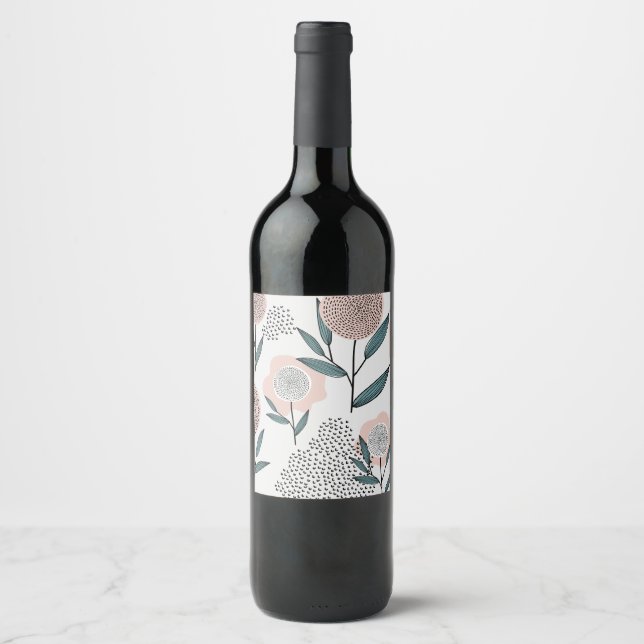 Etiqueta Para Botella De Vino Un rosa (Anverso)