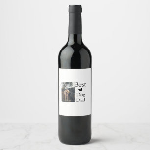 Etiqueta Para Botella De Vino Un simple animal colorido añada nombre foto perro 