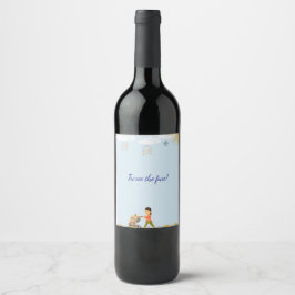 Etiqueta Para Botella De Vino Una Más Uno es Doble de Diversión Fiesta de Gemelo
