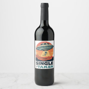 Etiqueta Para Botella De Vino Una nave espacial única que secuestra a Alien Vale