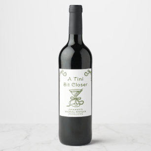 Etiqueta Para Botella De Vino Una Tini Bit Closer Despedida de soltera 