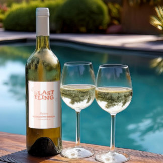 Etiqueta Para Botella De Vino Una Última Bachelorette