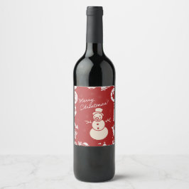 Etiqueta Para Botella De Vino "¡Únete a nosotros para un Fiesta de Navidades de 