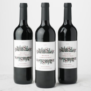 Etiqueta Para Botella De Vino Vacaciones rusas de invierno