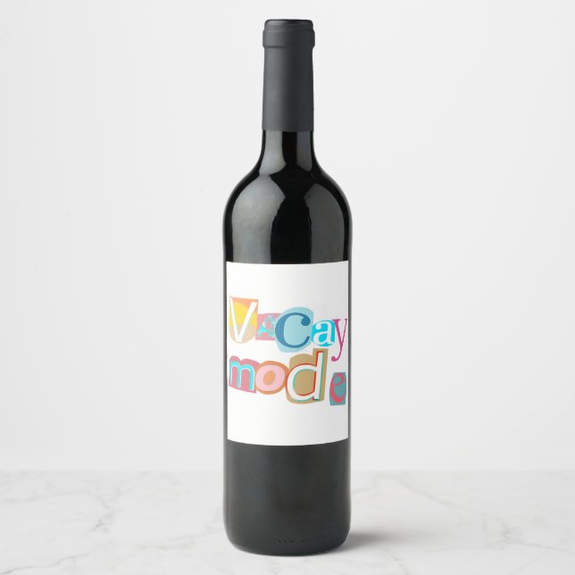 Etiqueta Para Botella De Vino Vacay (Anverso)