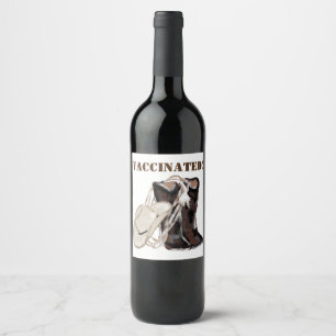 ETIQUETA PARA BOTELLA DE VINO VACUNADO