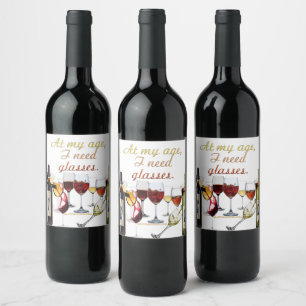 Etiqueta Para Botella De Vino Vajilla de vino para beber de SlipperyJoe's chiste