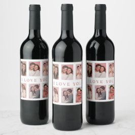 Etiqueta Para Botella De Vino Valentine's Day Wine Labels | Custom Couple Photos