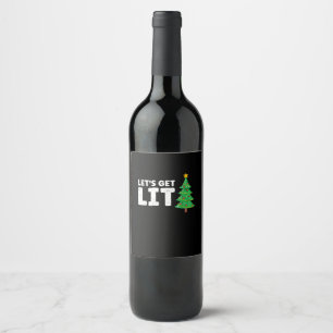 Etiqueta Para Botella De Vino Vamos a conseguir Navidades que beben luz