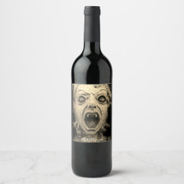 Etiqueta Para Botella De Vino Vampiro o mal miedo cara a cara Personalizados de 