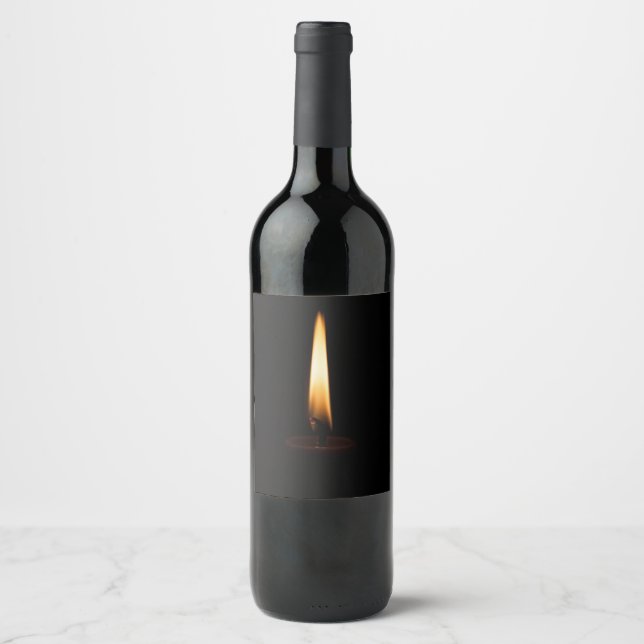 Etiqueta Para Botella De Vino Vela Flame 2 (Anverso)