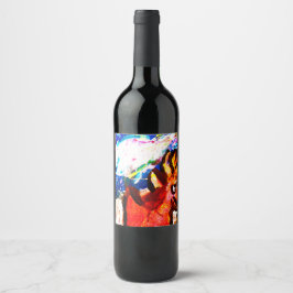 Etiqueta Para Botella De Vino Venado en invierno