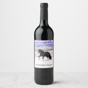 Etiqueta Para Botella De Vino Vengador Irlandés Gitano Negro Borrador De Caballo