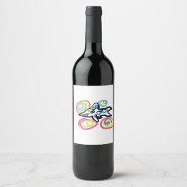 Etiqueta Para Botella De Vino Verano de tiburones