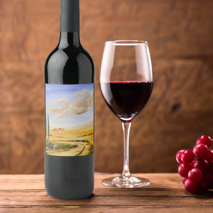 Etiqueta Para Botella De Vino Verano italiano