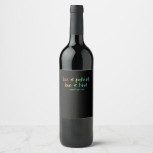 Etiqueta Para Botella De Vino Versículo de la Biblia cristiana El amor es pacien