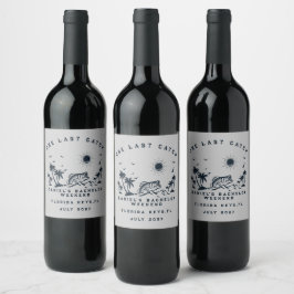 Etiqueta Para Botella De Vino Viaje de fin de semana con tema de pesca Despedida